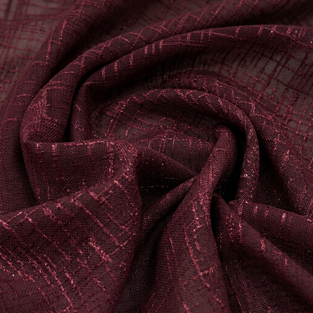 Swirled Embroidery Pink Embroidery Net Fabric