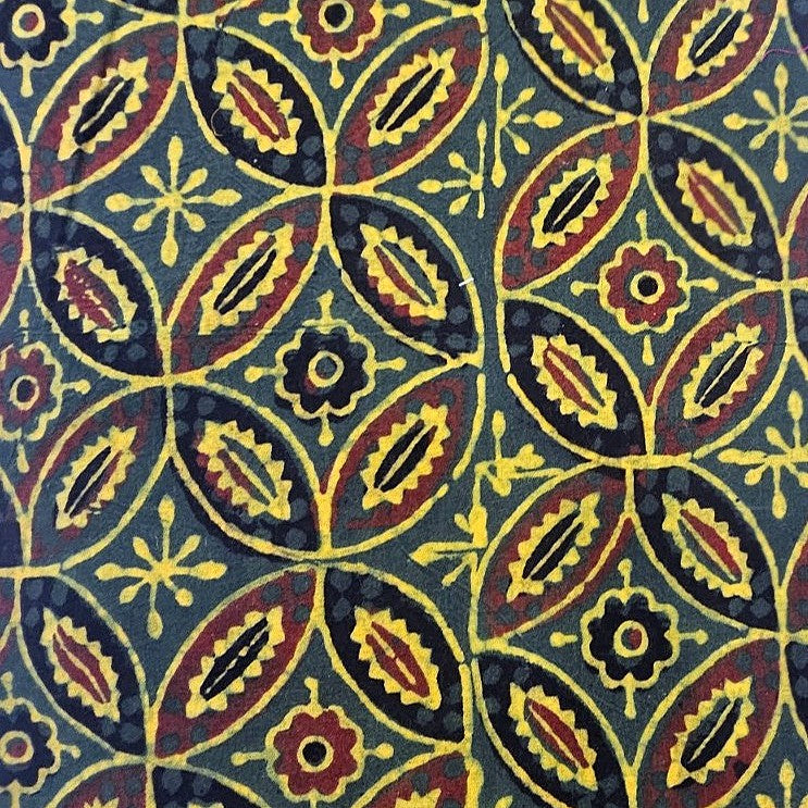Ajrakh Cotton Fabric - EB12424 - Flat fabric