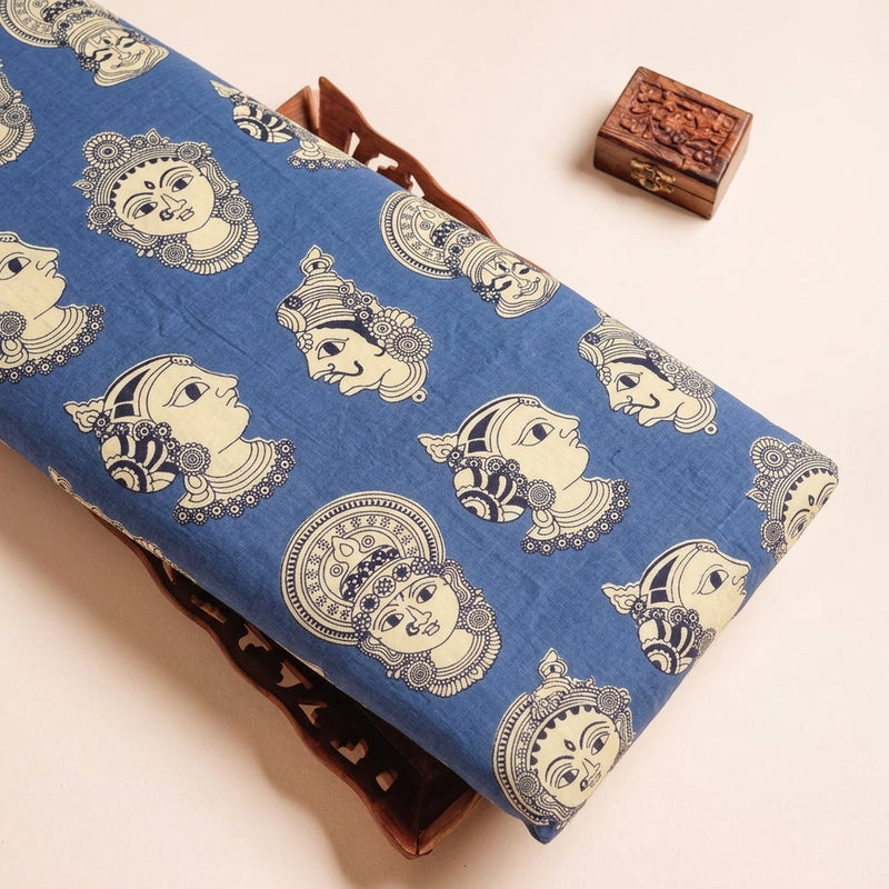 Kalamkari Cotton Fabric - EB12542 - Tray