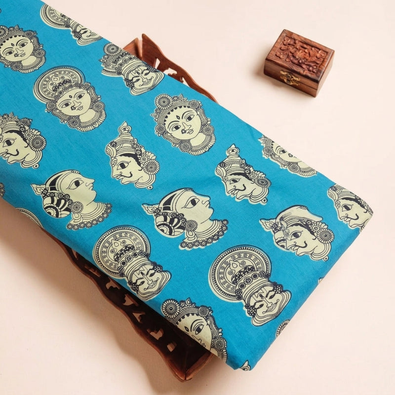 Kalamkari Cotton Fabric - EB12544 - Tray