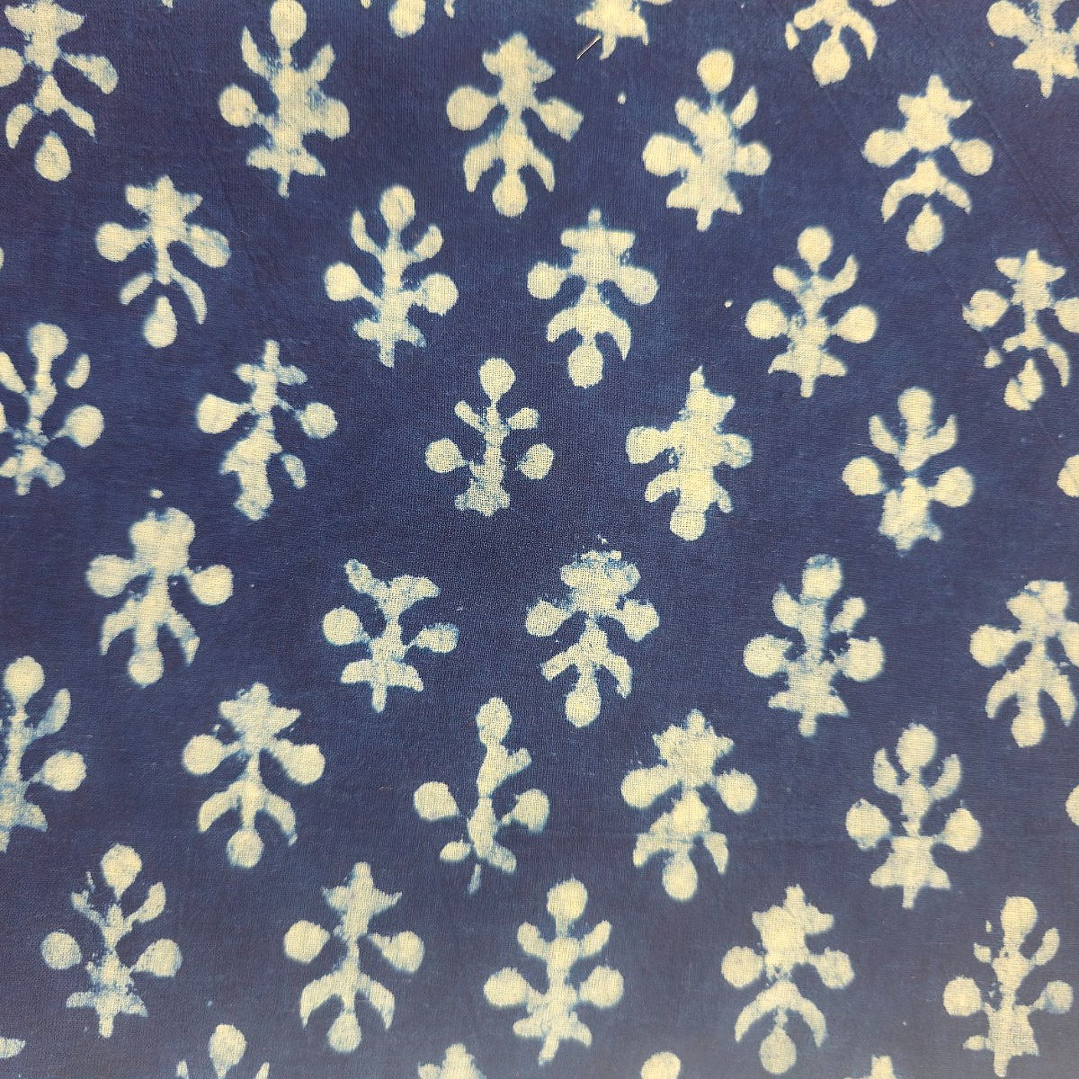 Indigo Block Print Cotton Fabric - EB12616