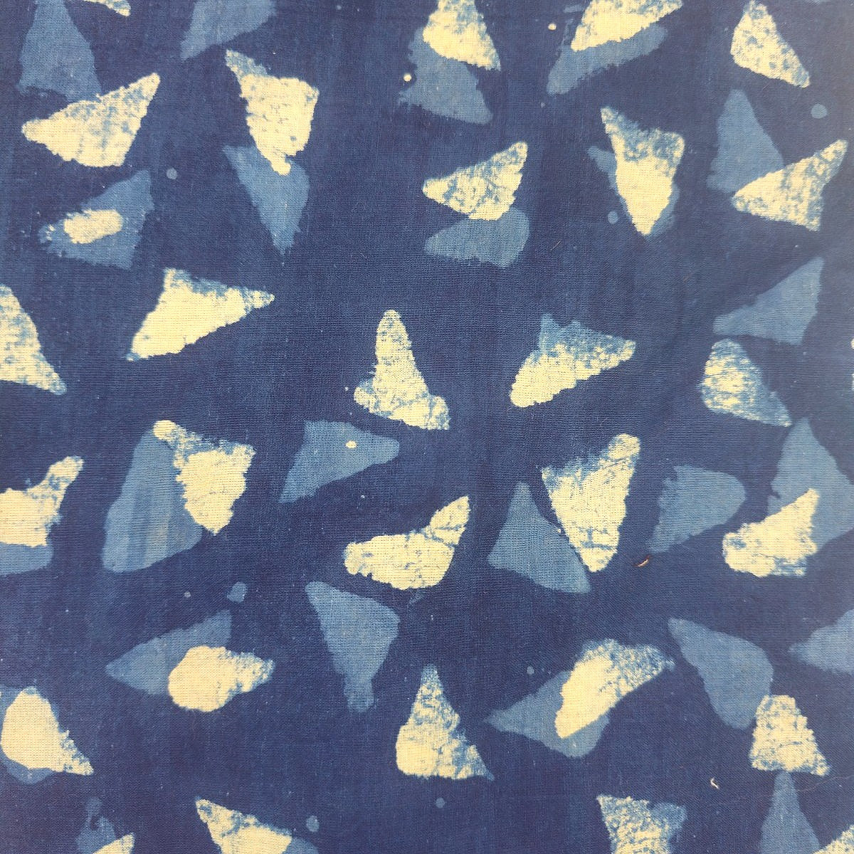 Indigo Block Print Cotton Fabric - EB12618
