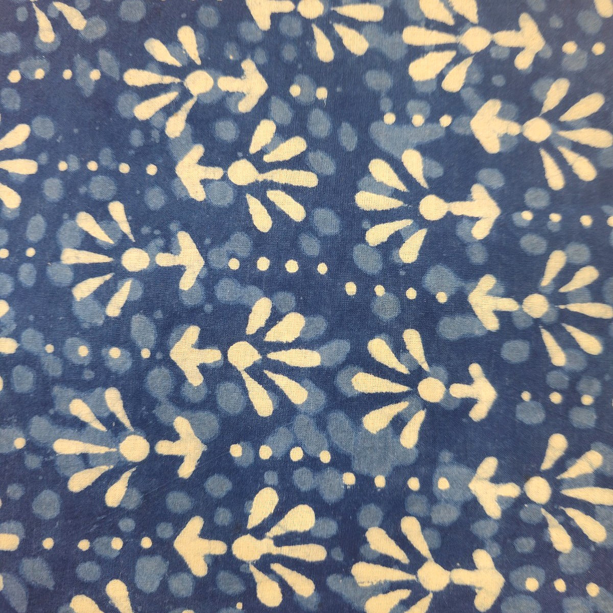 Indigo Floral Cotton Fabric - EB12629