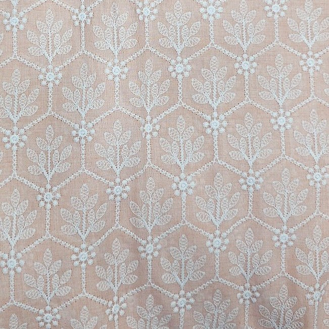 Embroidery Cotton Fabric - EB12657 - Flat fabric
