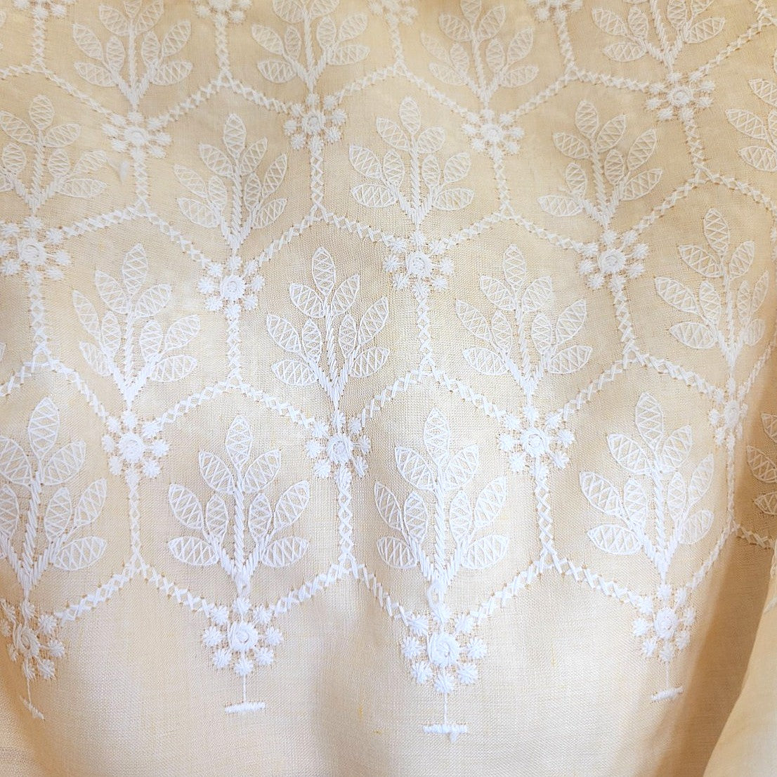 Embroidery Cotton Fabric - EB12658 - Flat fabric