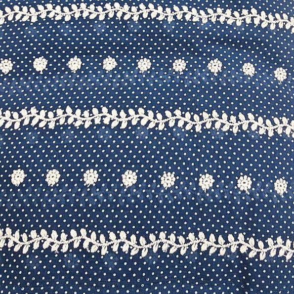Embroidery Cotton Fabric - EB12662 - Flat fabric