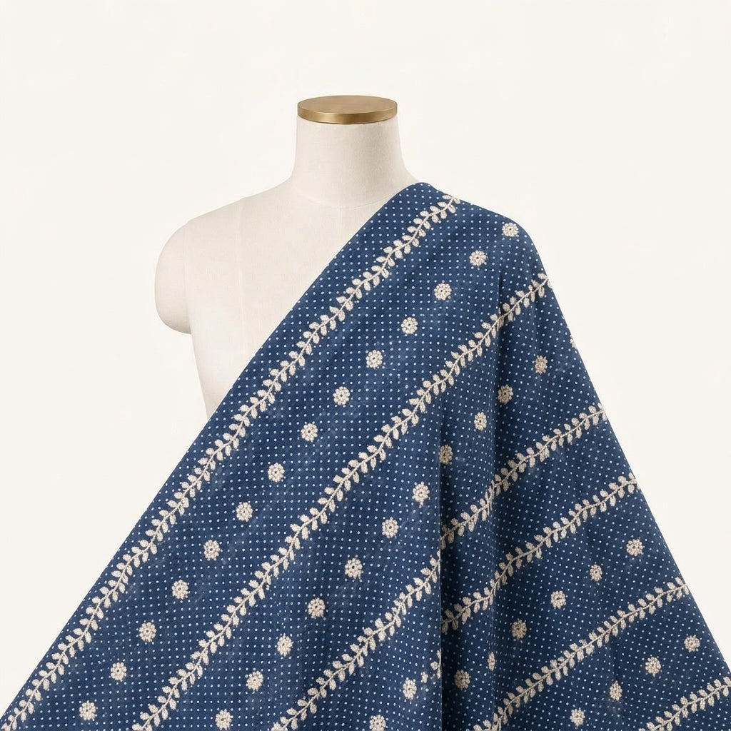 Embroidery Cotton Fabric - EB12662 - saree_drape