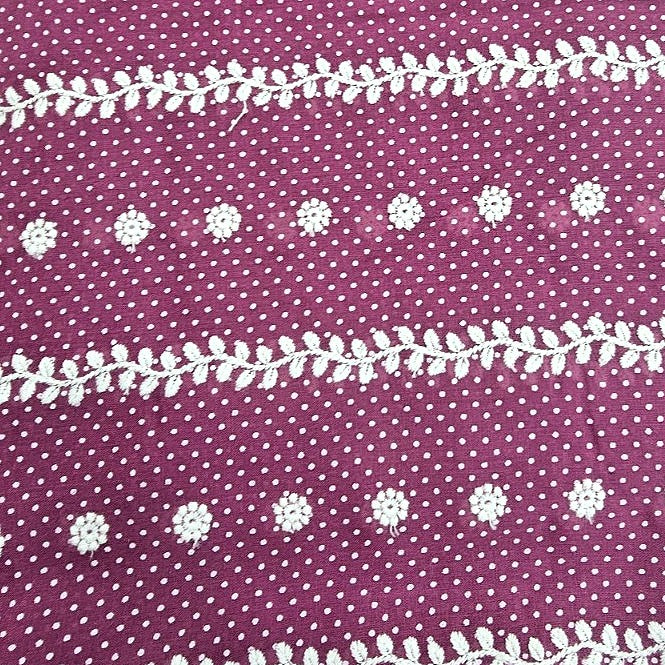 Embroidery Cotton Fabric - EB12663 - Flat fabric