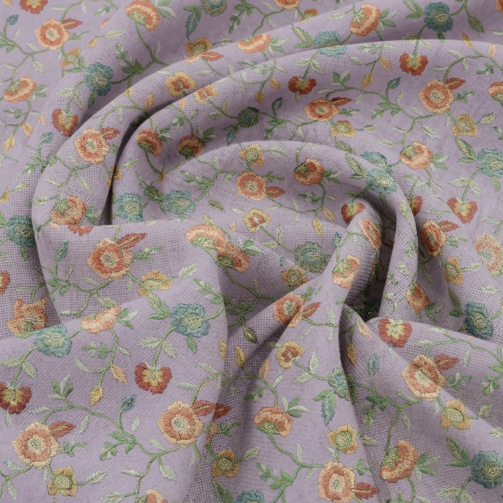 Violet Crepe Fabric - EB12692