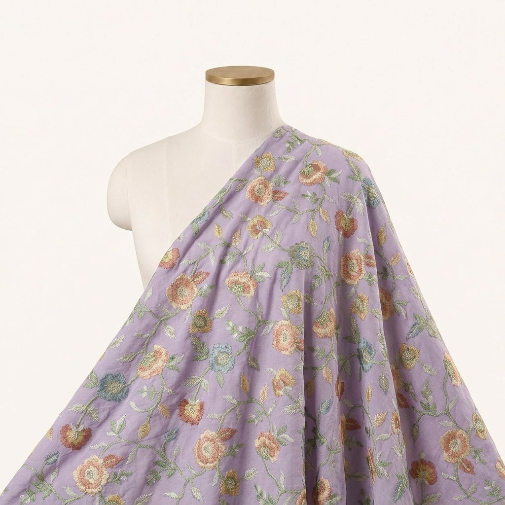 Violet Crepe Fabric - EB12692