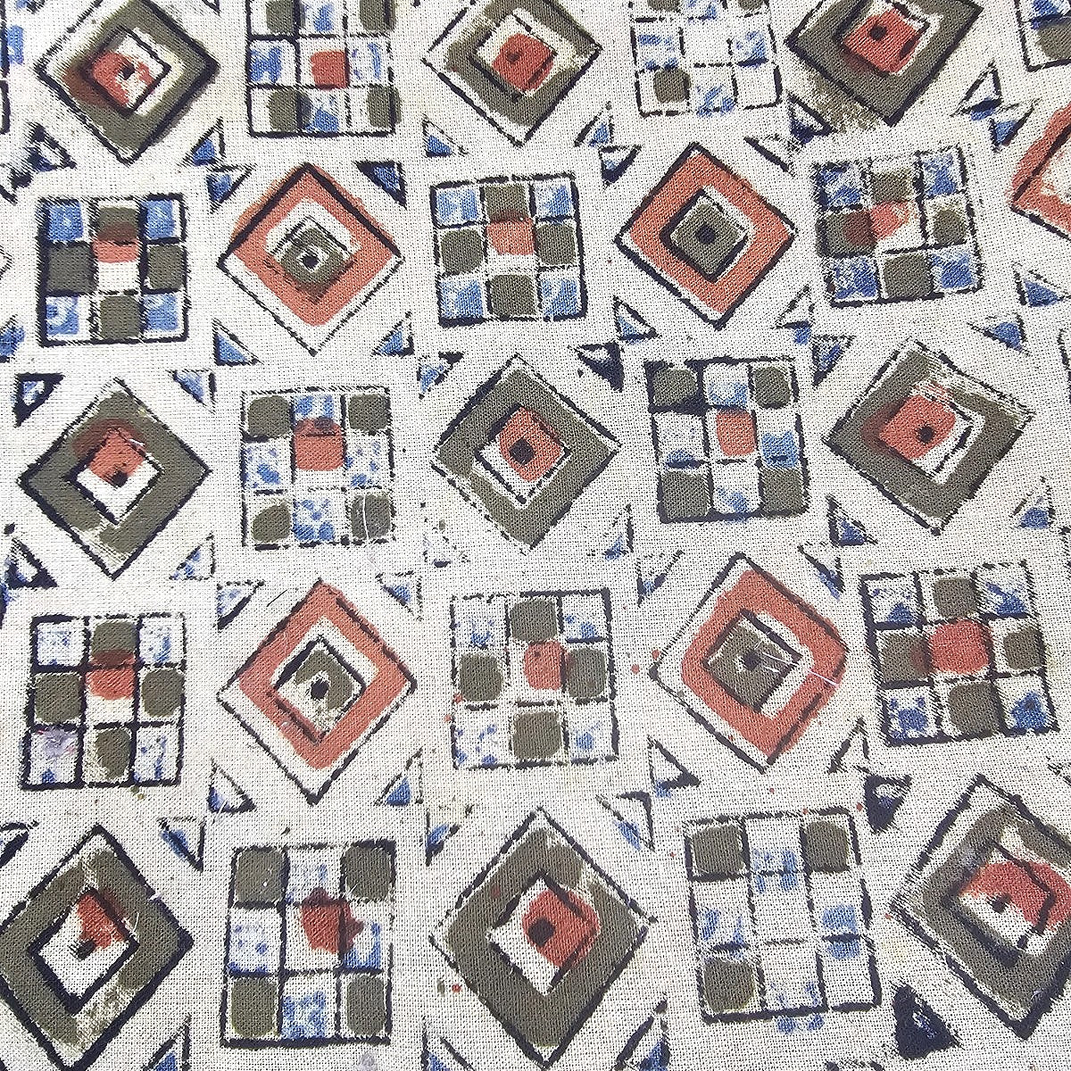 Cream Kalamkari Cotton Fabric - EB12709