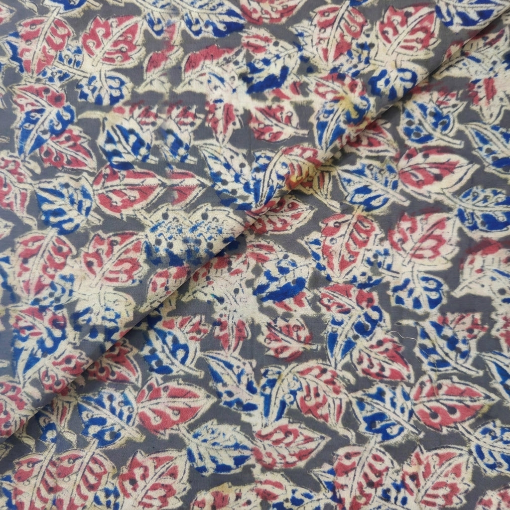 Green Kalamkari Cotton Fabric - EB12714