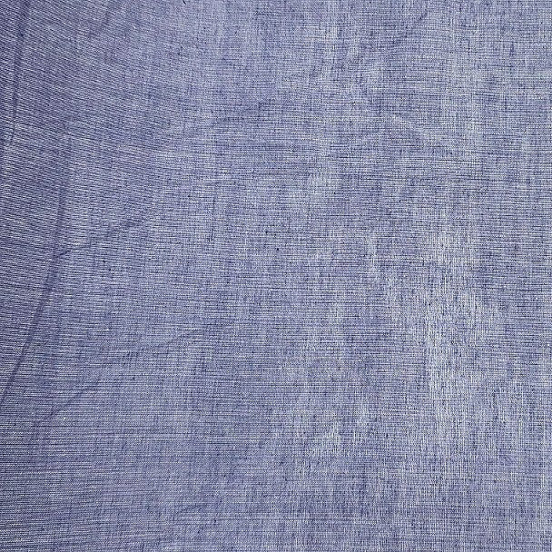 Blue Zari Border Cotton Fabric - EB12749 - EB12749 - Flat fabric
