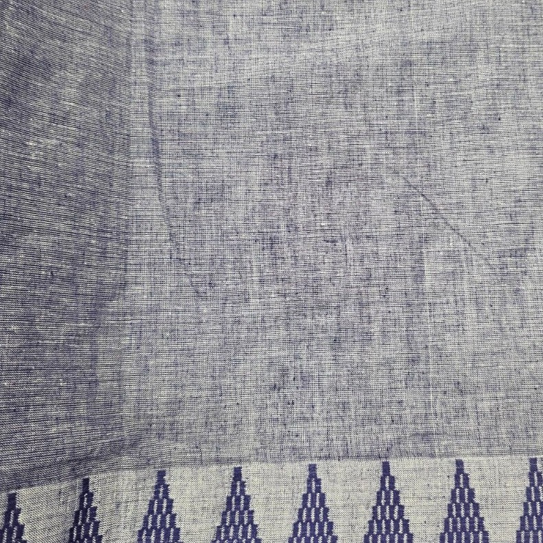 Zari Border Cotton Fabric - EB12755 - Flat fabric