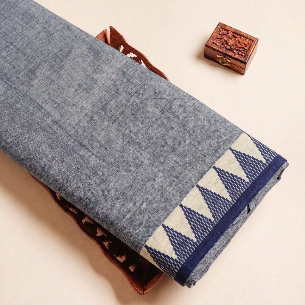 Zari Border Cotton Fabric - EB12755 - tray_3