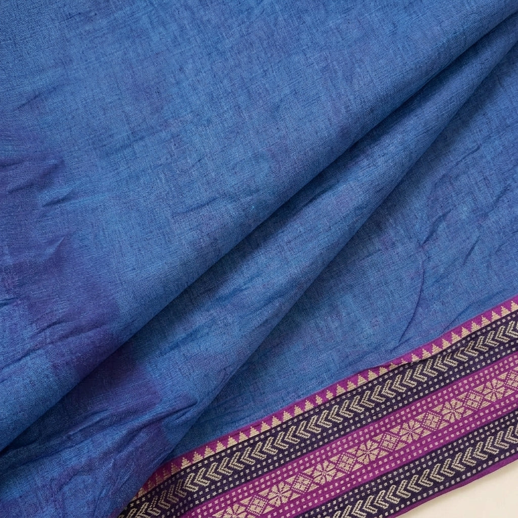 Zari Border Cotton Fabric - EB12759 - folds