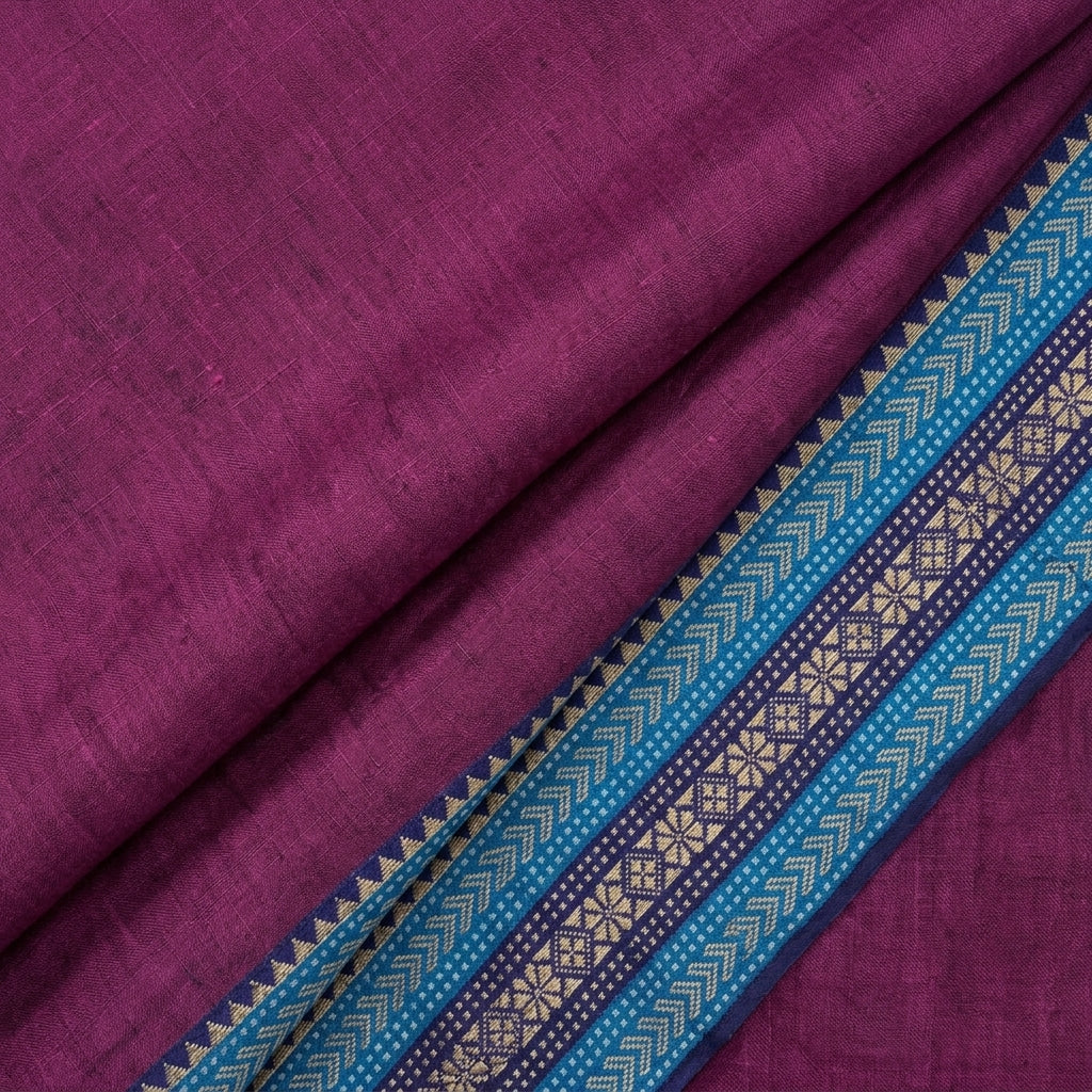 Zari Border Cotton Fabric - EB12761 - folds