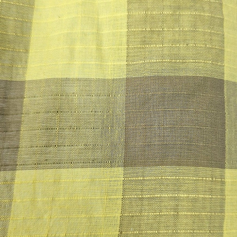 Green Checked Cotton Fabric - EB12769 - EB12769 - Flat Fabric