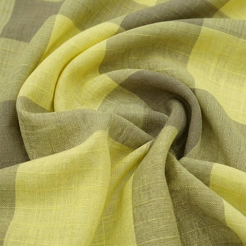 Green Checked Cotton Fabric - EB12769 - EB12769 - Swirl