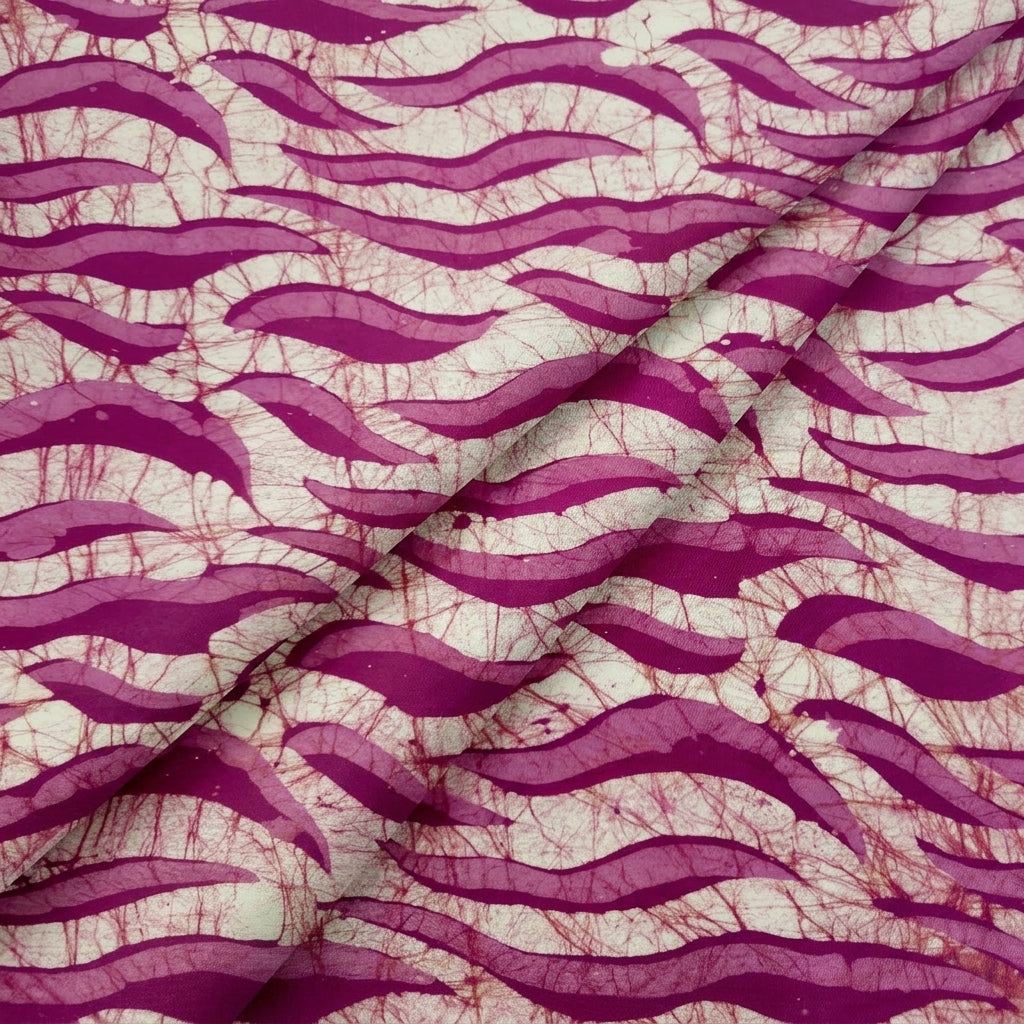 Folded Batik Pink Batik Cotton Fabric