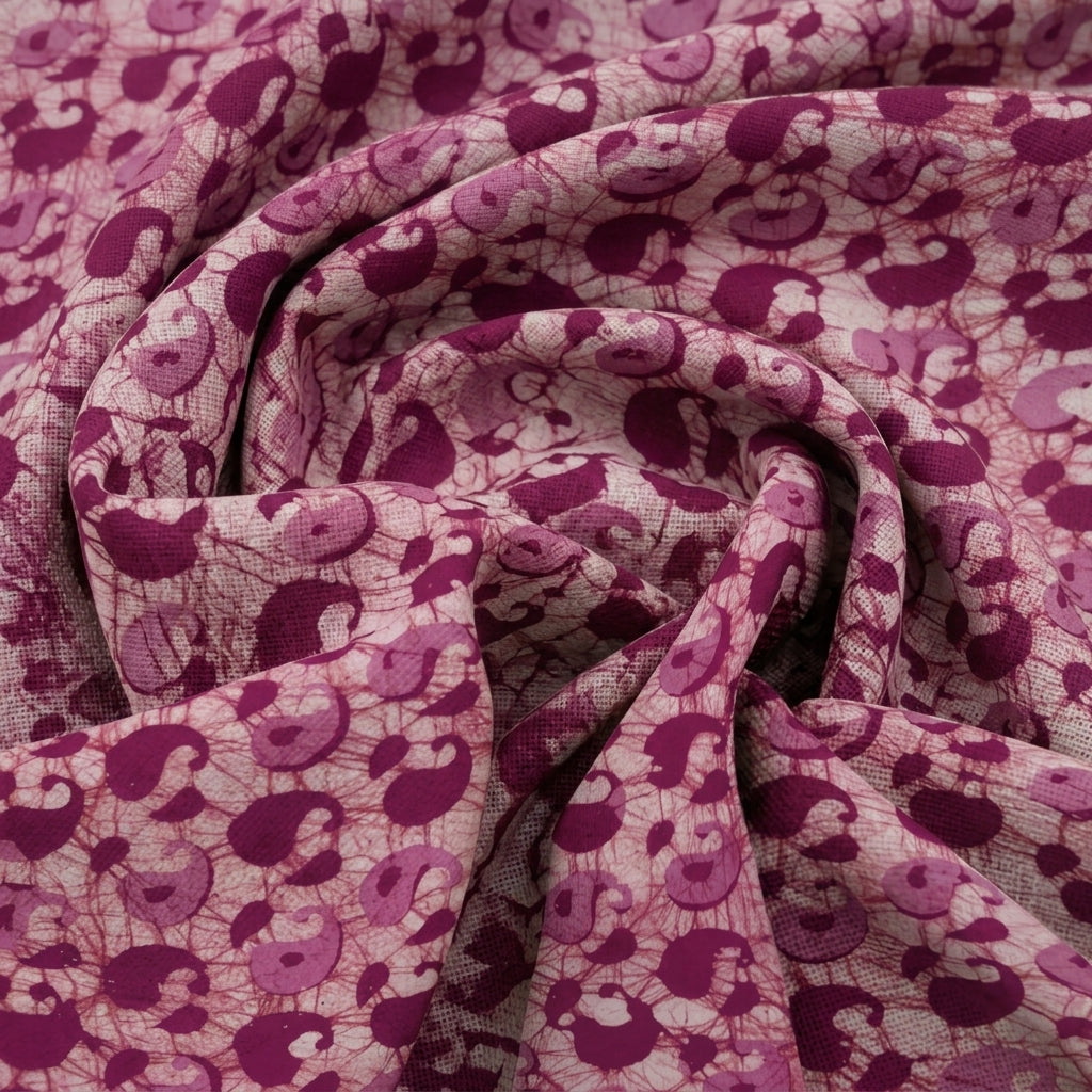 Swirled Batik Pink Batik Cotton Fabric
