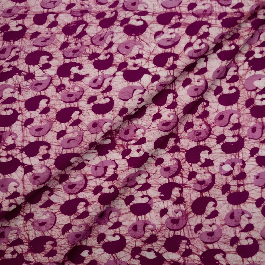 Folded Batik Pink Batik Cotton Fabric