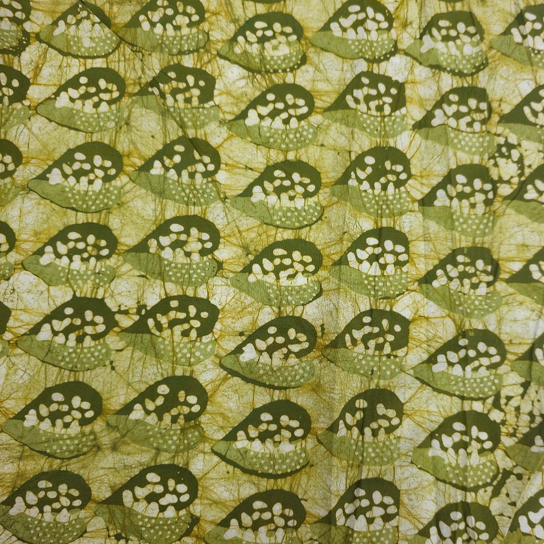 Green Batik Cotton Fabric - EB12781