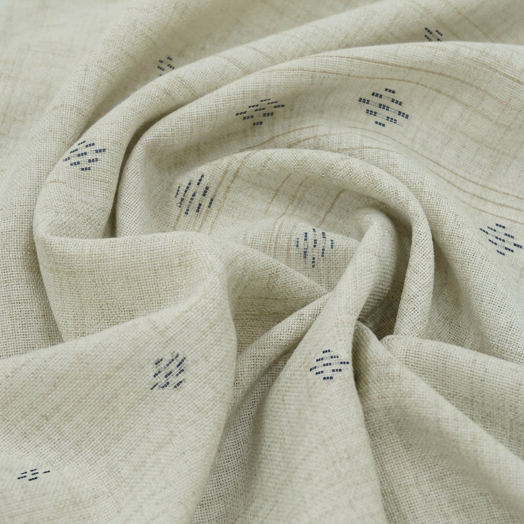 Swirled Striped Green Striped Cotton Fabric