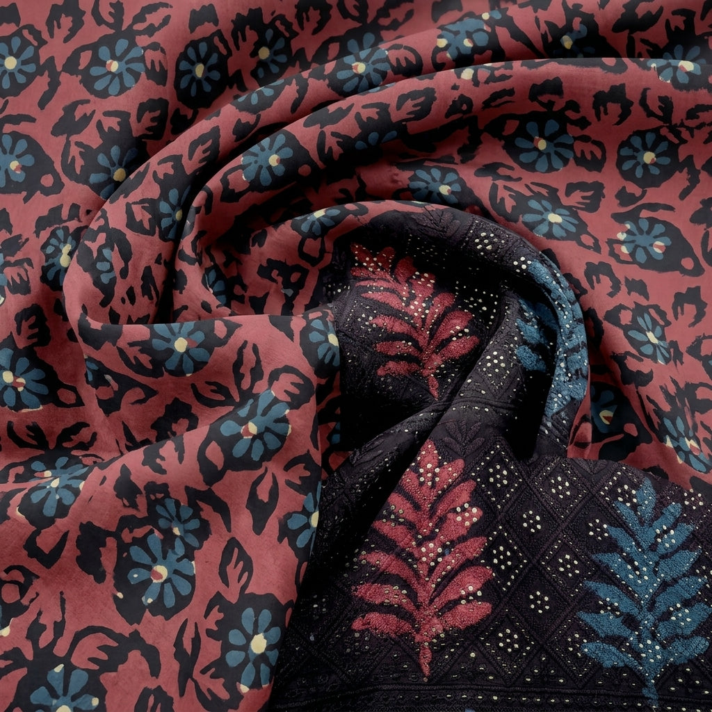 Swirled Batik Pink Batik Cotton Fabric