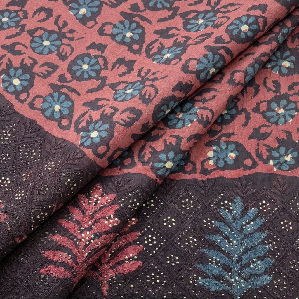 Folded Batik Pink Batik Cotton Fabric
