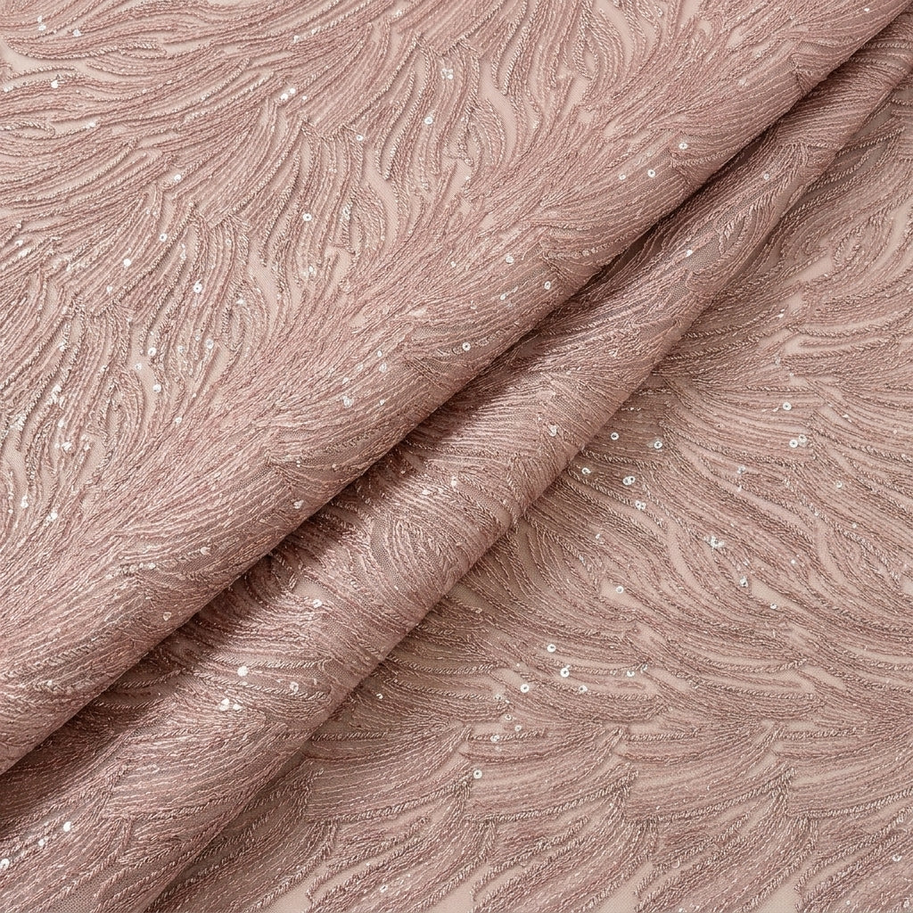 Folded Abstract Onion Pink Abstract Net Fabric