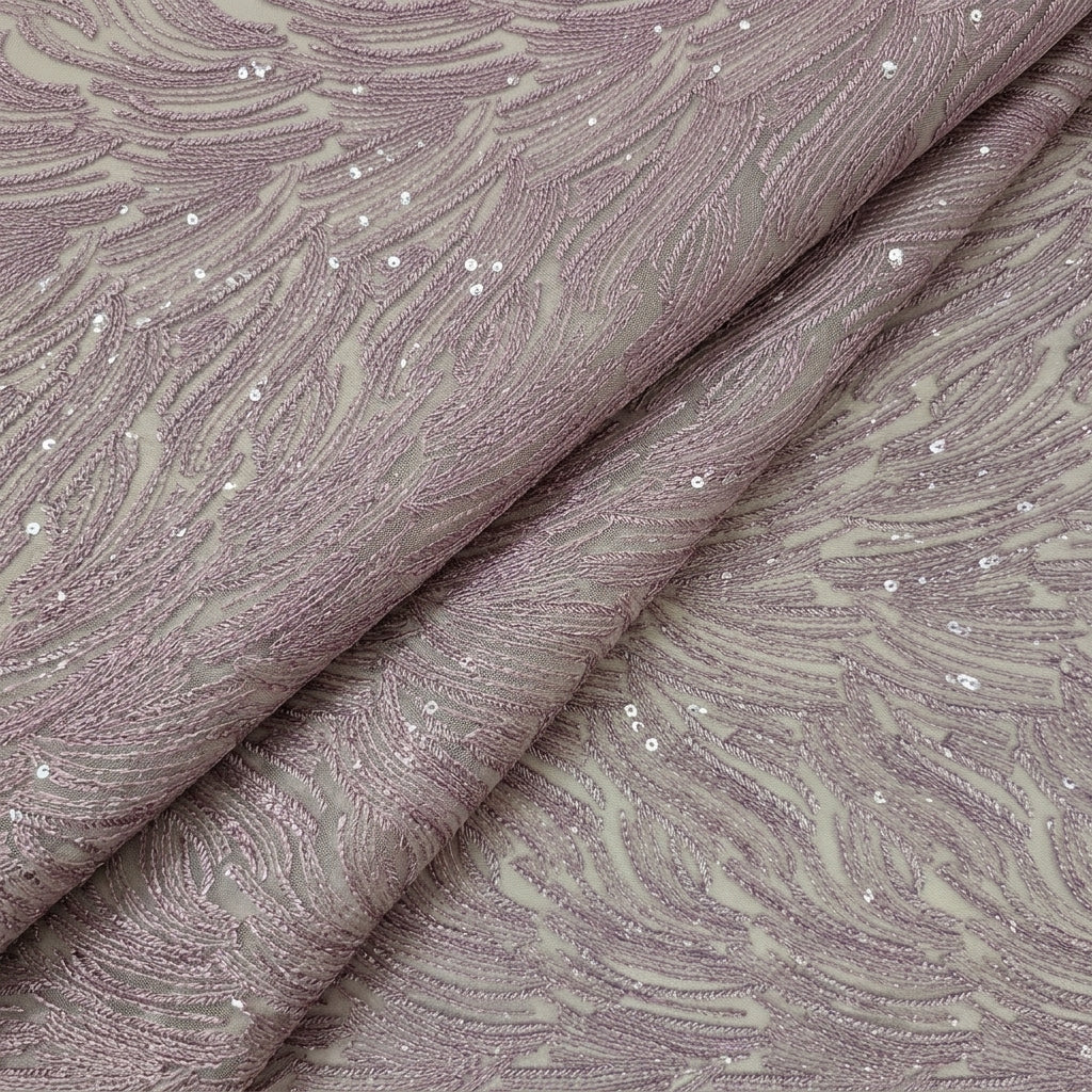 Folded Abstract Violet Abstract Net Fabric