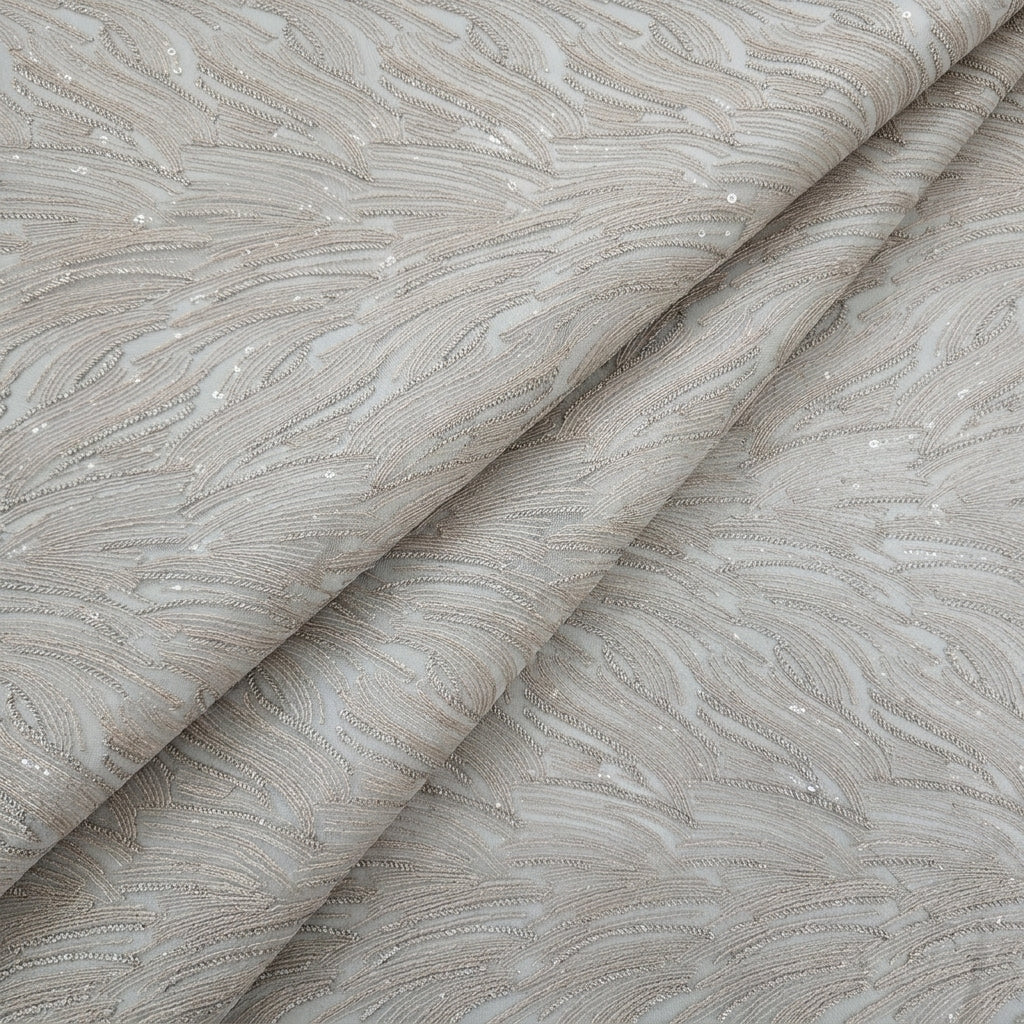 Folded Abstract Beige Abstract Net Fabric