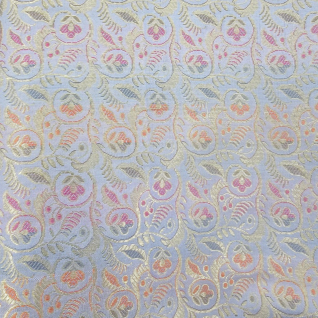 Floral Semi Banaras Fabric