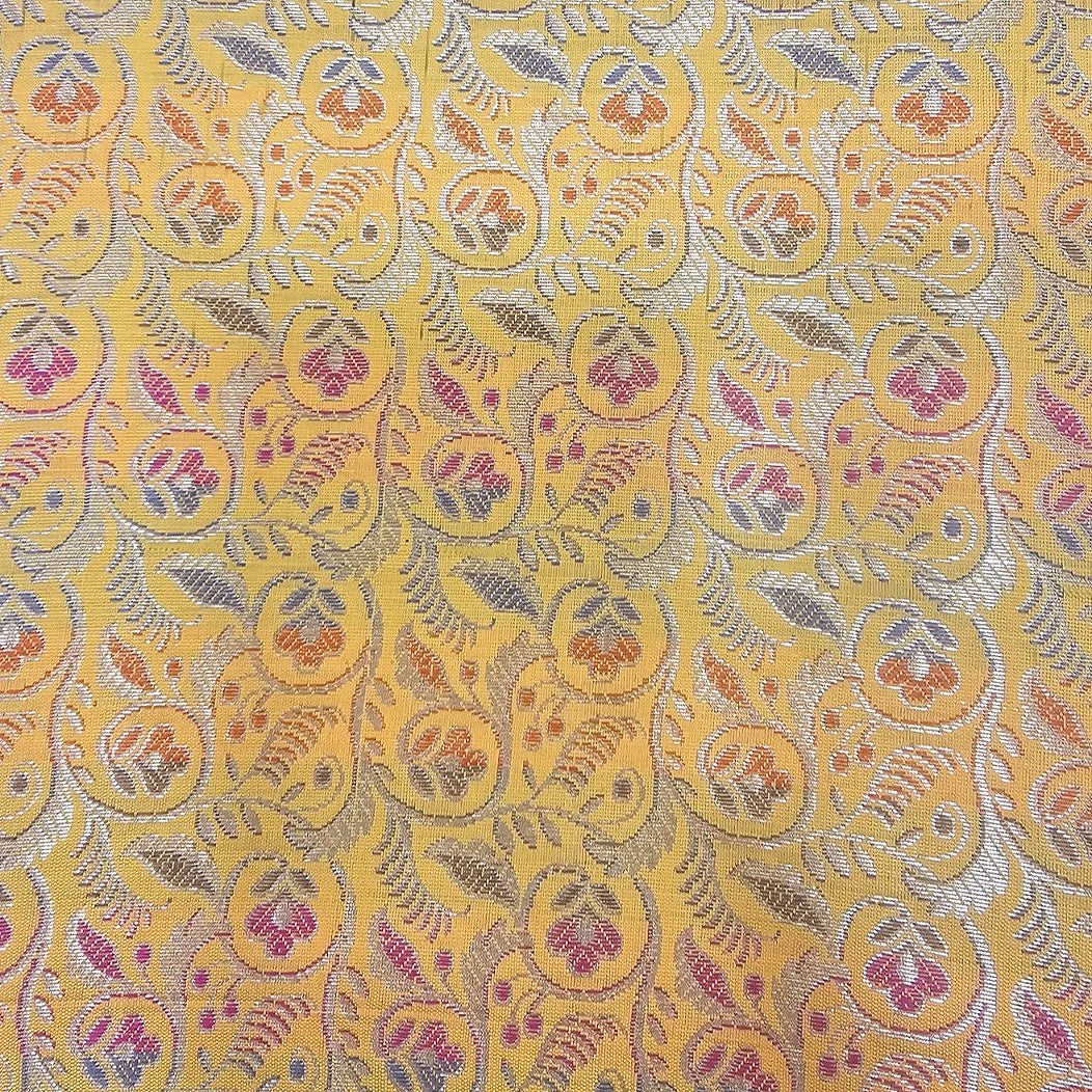 Floral Semi Banaras Fabric