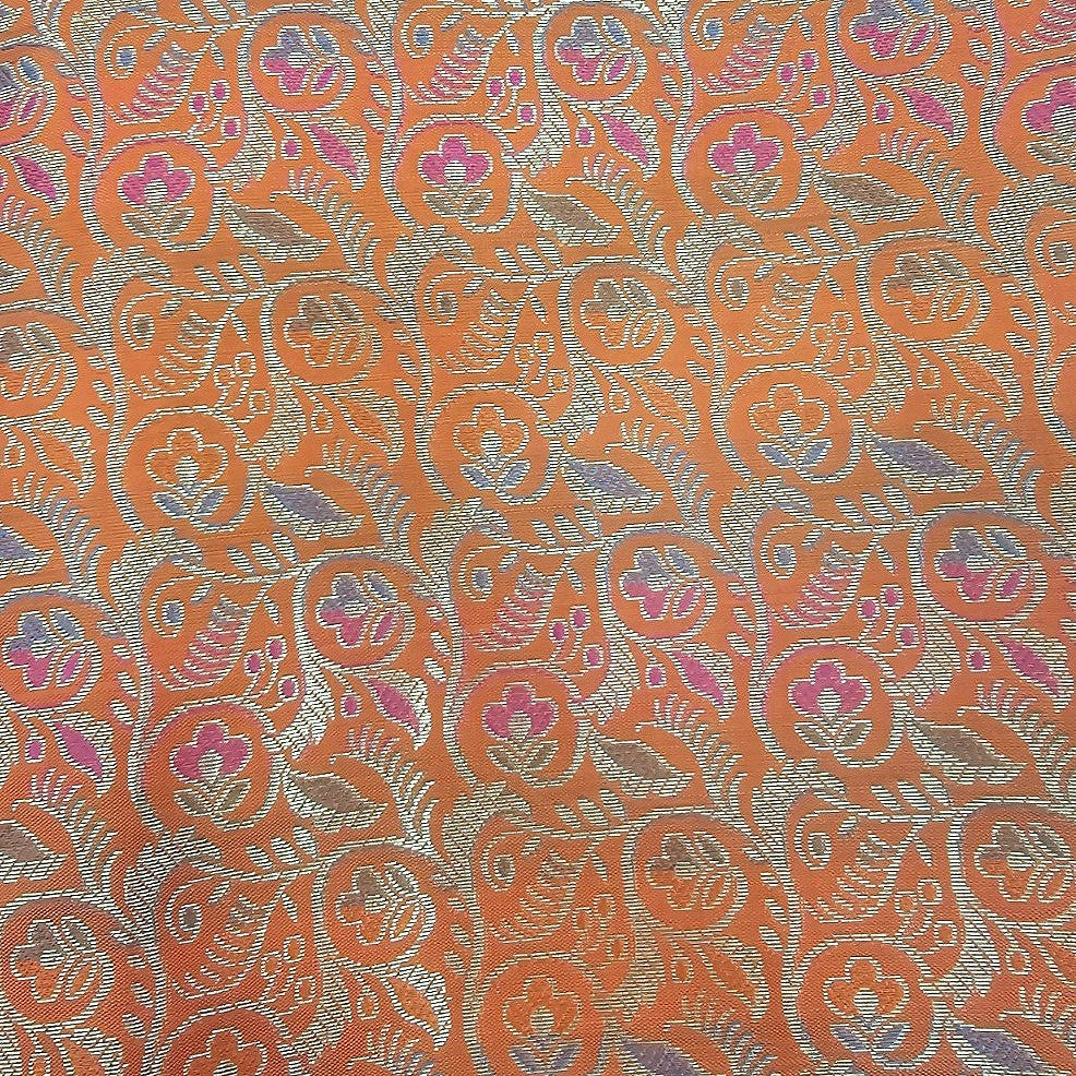 Floral Semi Banaras Fabric