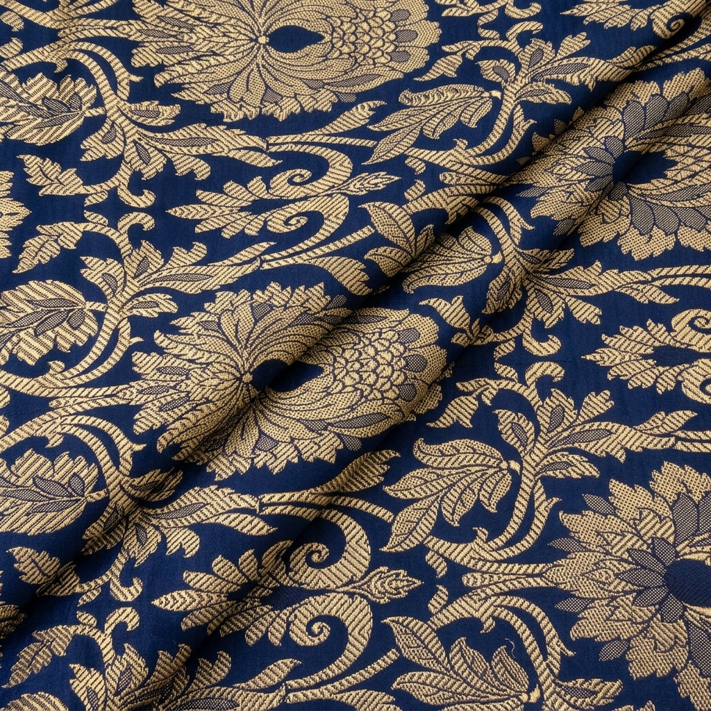 Floral Semi Banaras Fabric