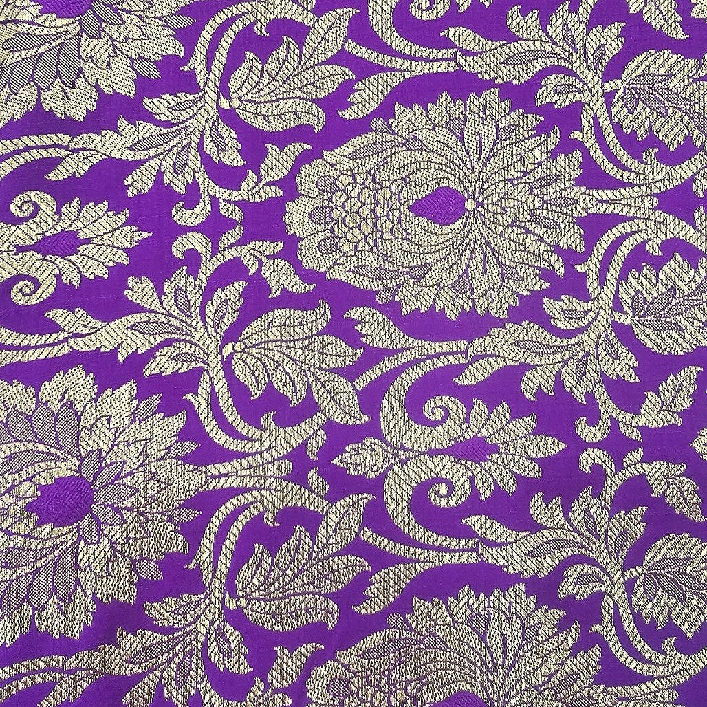Floral Semi Banaras Fabric