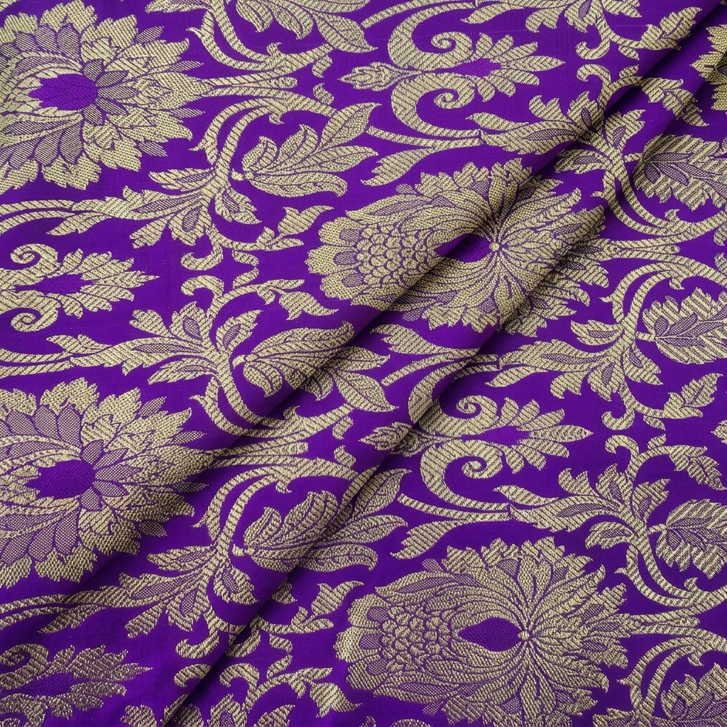 Floral Semi Banaras Fabric