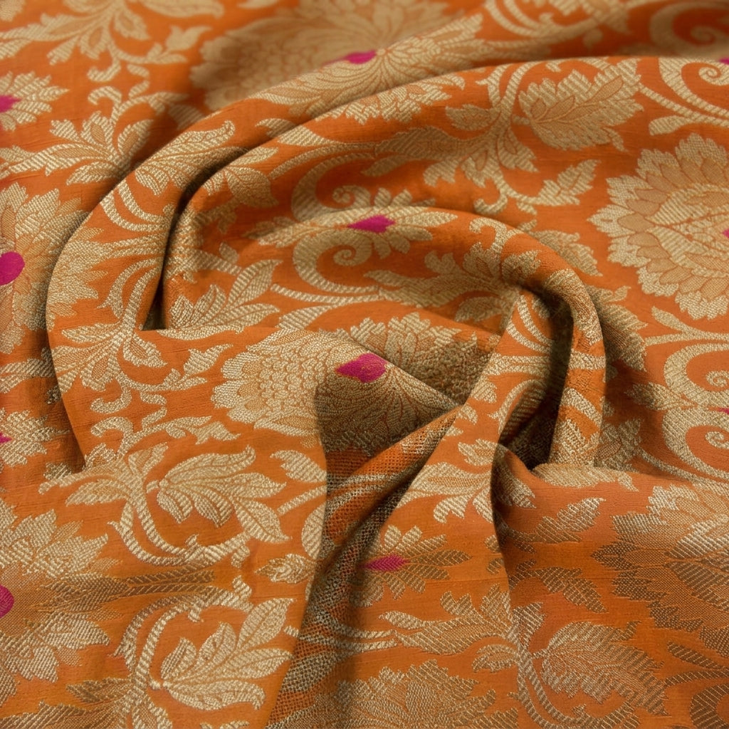 Floral Semi Banaras Fabric