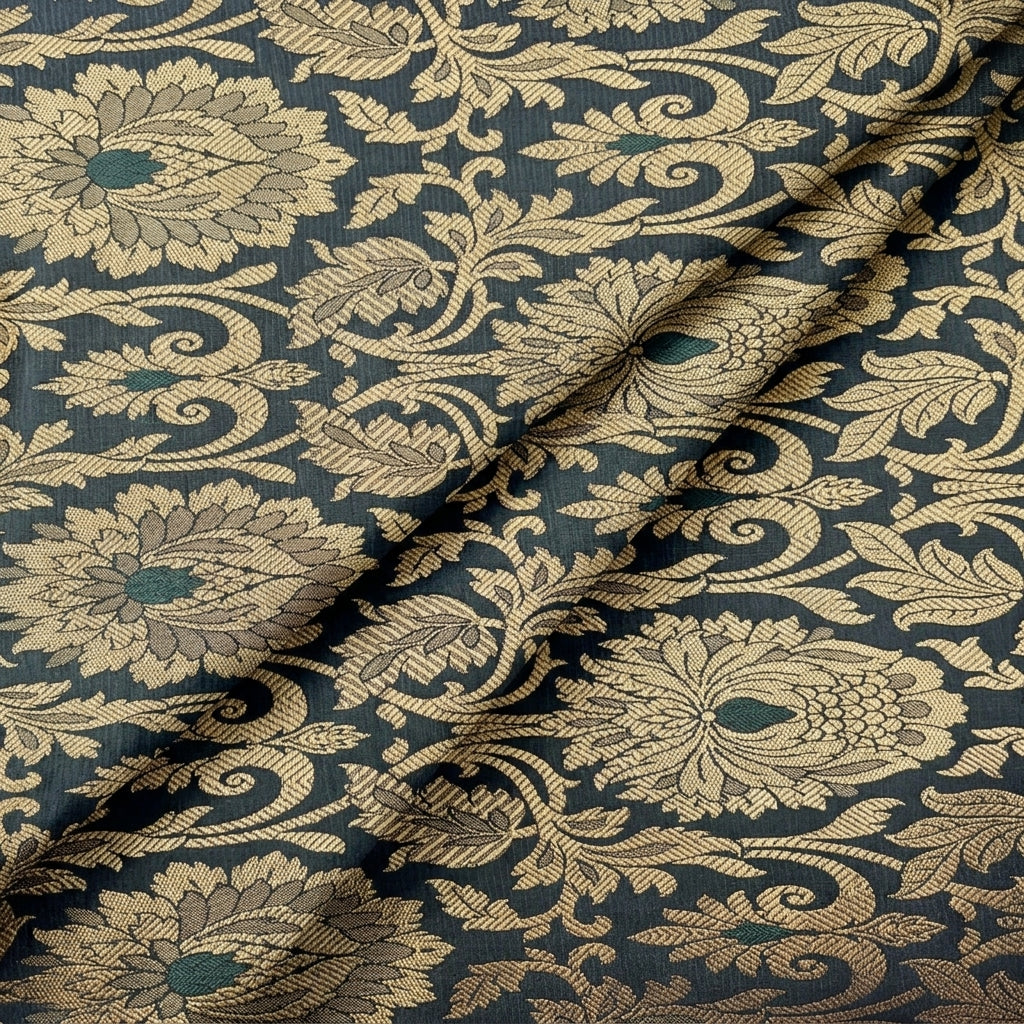 Floral Semi Banaras Fabric