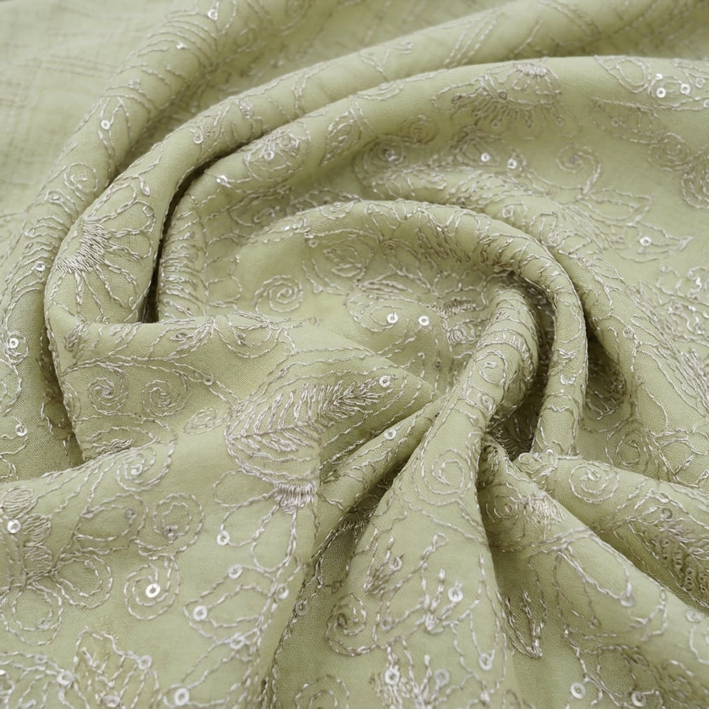 Embroidery Chanderi Cotton Fabric
