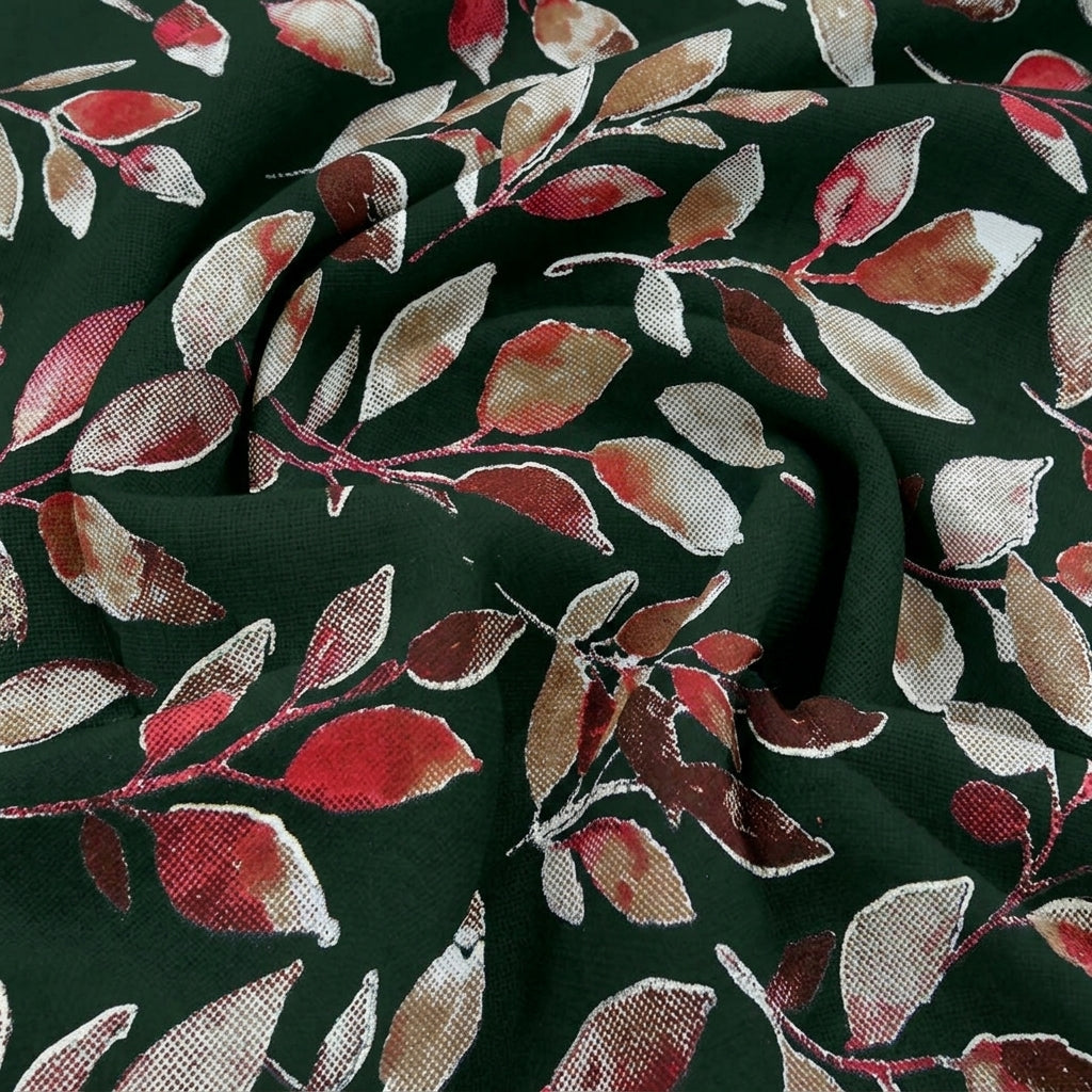 Leaf Rayon Fabric