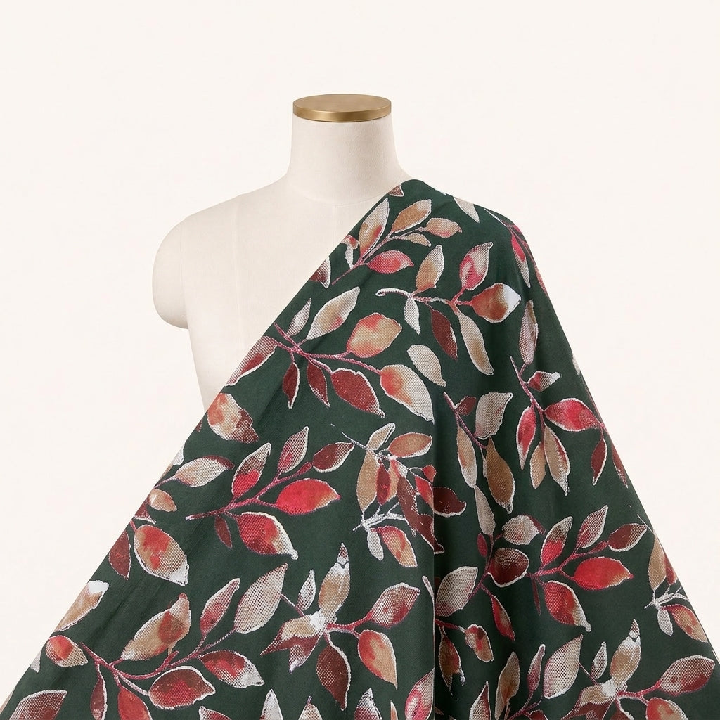 Leaf Rayon Fabric