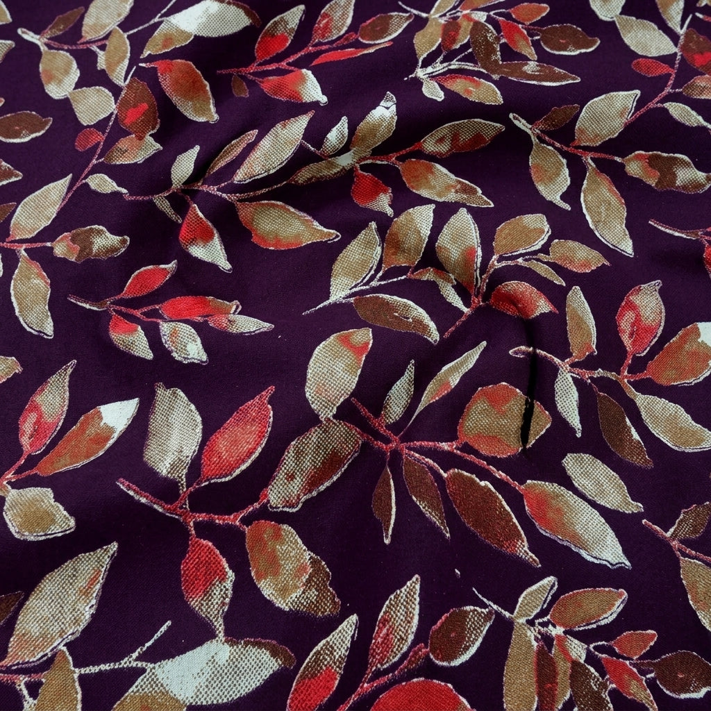 Leaf Rayon Fabric