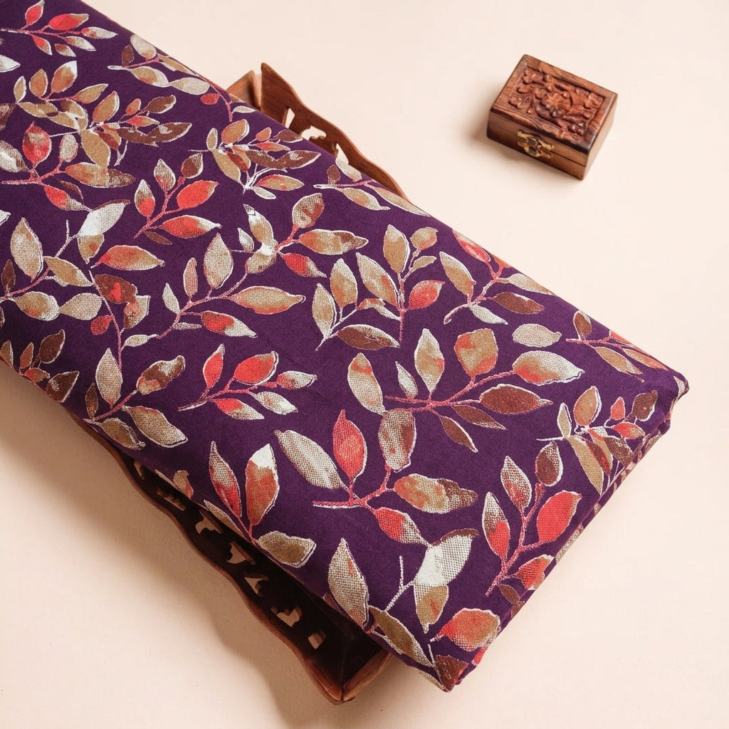 Leaf Rayon Fabric