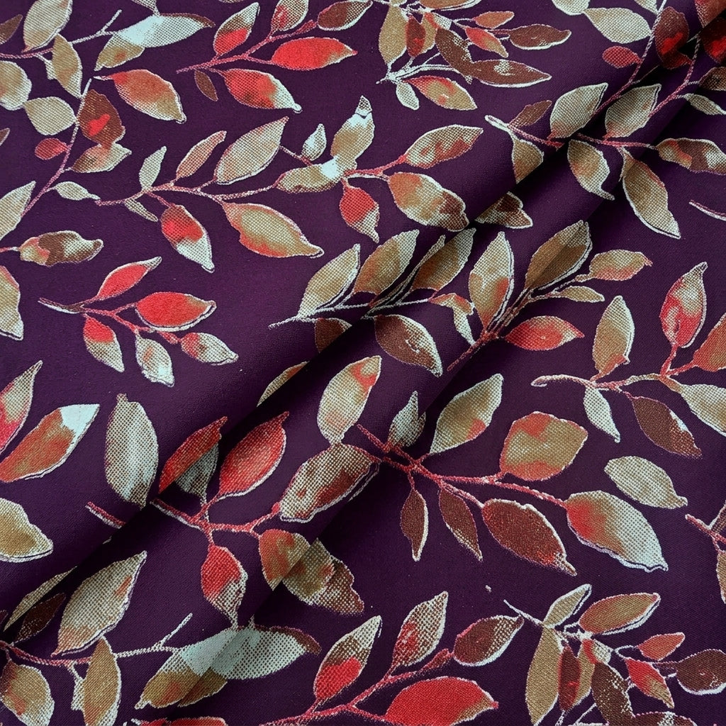 Leaf Rayon Fabric