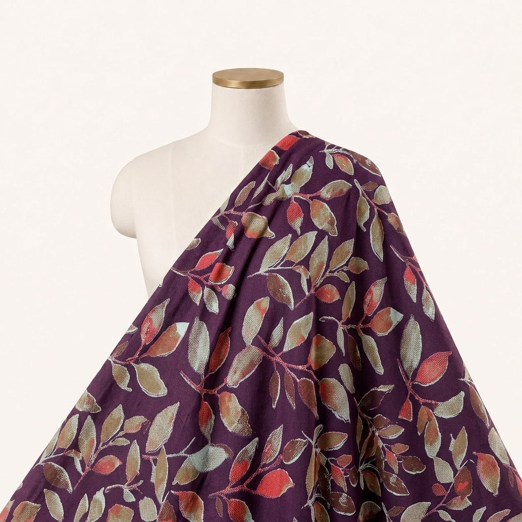 Leaf Rayon Fabric