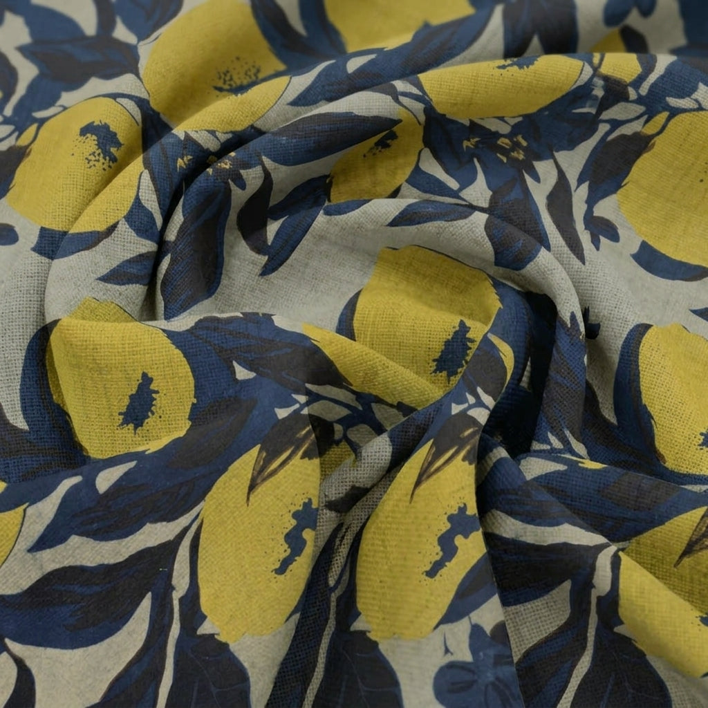 Swirled Ajrakh Cream Ajrakh Cotton Fabric