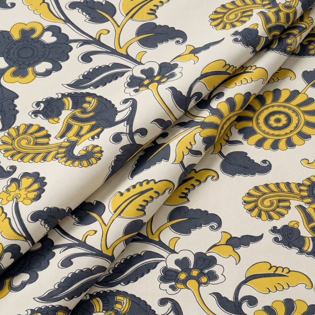 Folded Ajrakh Cream Ajrakh Cotton Fabric